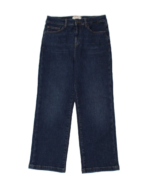FAT FACE Womens Loose Jeans UK 12 Medium W30 L27  Navy Blue Cotton Stylish Relaxed Fit Skinny Jeans