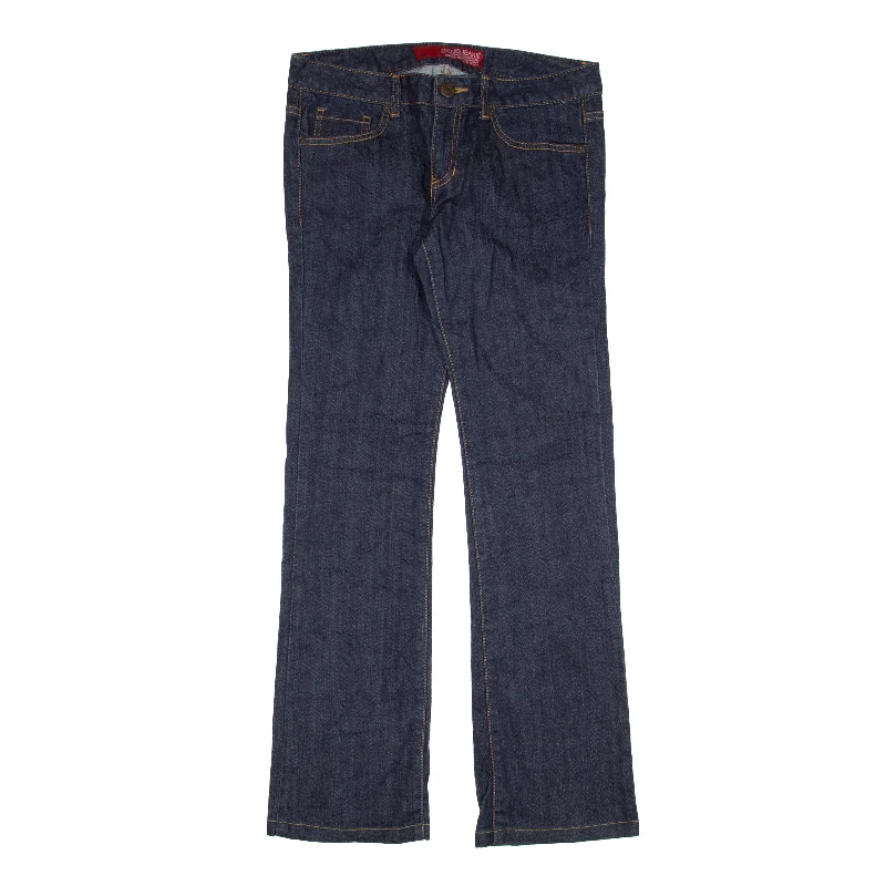 GUESS Stretch Jeans Blue Denim Regular Bootcut Womens W29 L31 Trendy Flared Leg Jeans