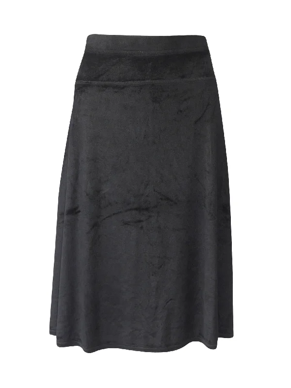 Hard Tail High Waist Velour Skirt (Style: PANE-09) modal blend skirt