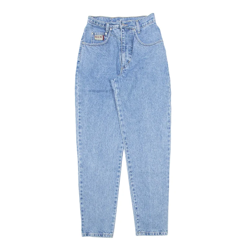 HIS JEANS Jeans Blue Denim Regular Tapered Womens W26 L31 Casual Distressed Denim Jeans HIS JEANS Jeans Blue Denim Regular Tapered Womens W26 L31 Casual Distressed Denim Jeans