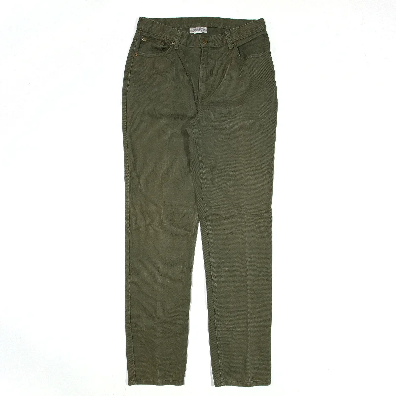 JEANOLOGY Jeans Green Denim Regular Mom Womens W28 L31 Comfortable Zip-Up Skinny Jeans