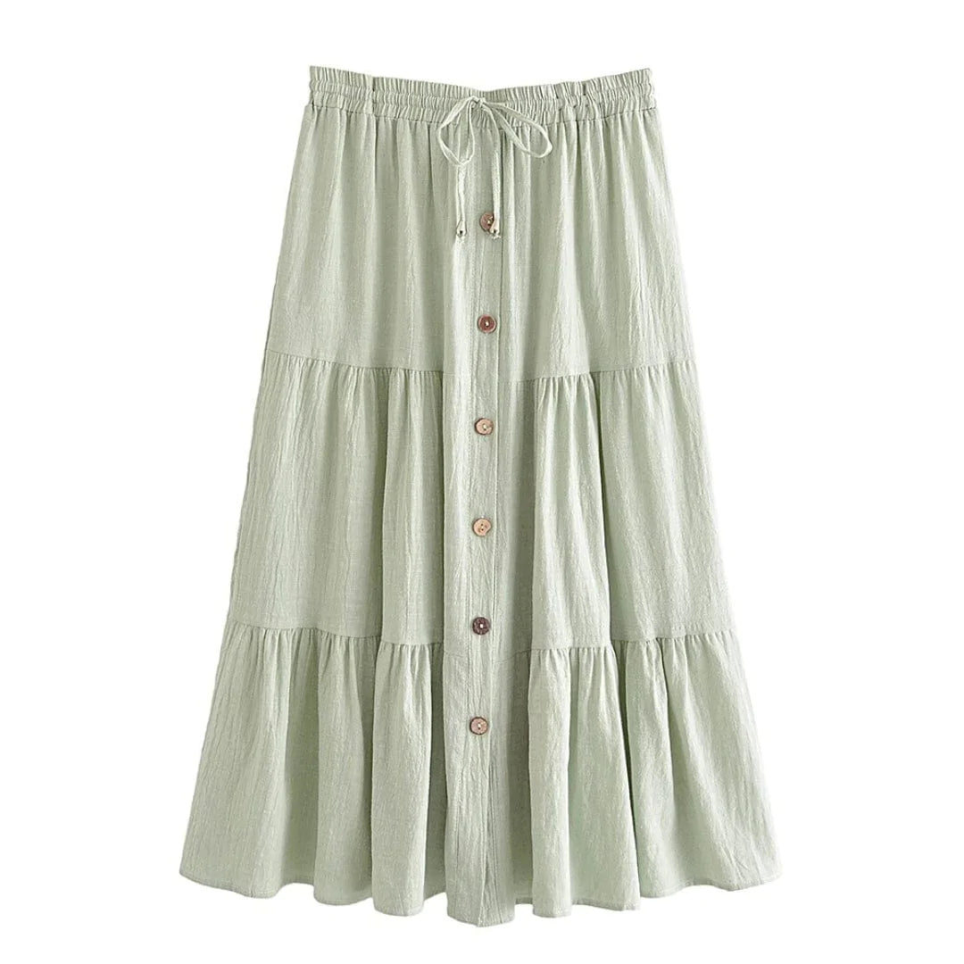 Kaida Bohemian Maxi Skirt low waist skirt