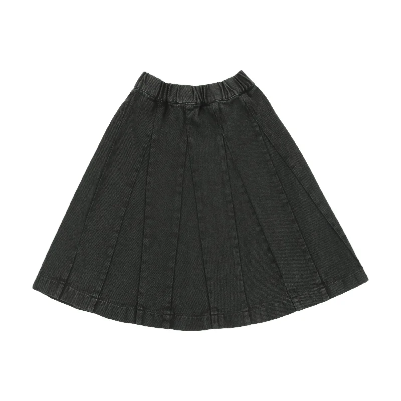 Kin + Kin Black Denim Skirt relaxed fit skirt