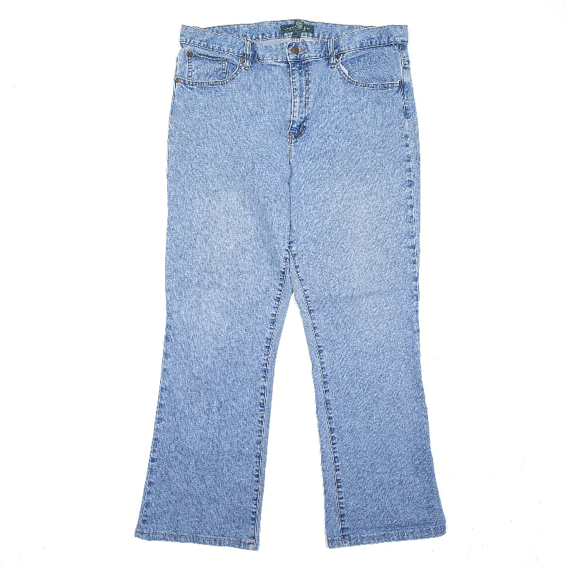 LAUREN RALPH LAUREN Jeans Blue Denim Regular Bootcut Womens W36 L28 Stylish High-Waist Skinny Denim