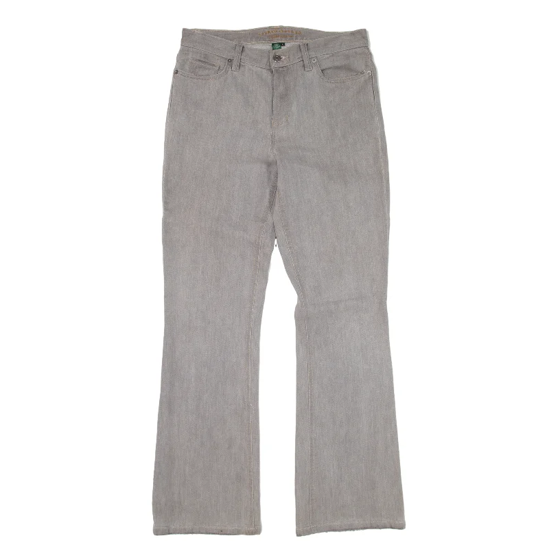 LAUREN RALPH LAUREN Jeans Grey Denim Regular Flared Womens W30 L30 Casual Wide-Legged Denim Jeans