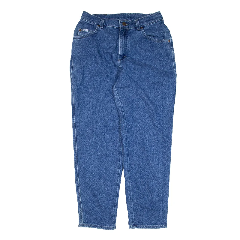 LEE Jeans Blue Denim Regular Mom Womens W26 L28 Trendy Colored Denim Jeans