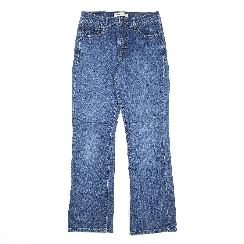 LEVI'S 515 Jeans Blue Denim Regular Bootcut Womens W26 L30 Fashionable Slim Fit Jeans