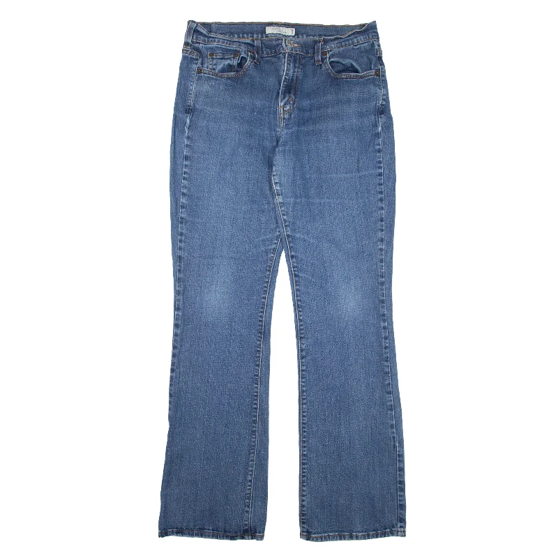 LEVI'S 515 Jeans Blue Denim Regular Bootcut Womens W30 L33 Fashionable Slim Fit Jeans