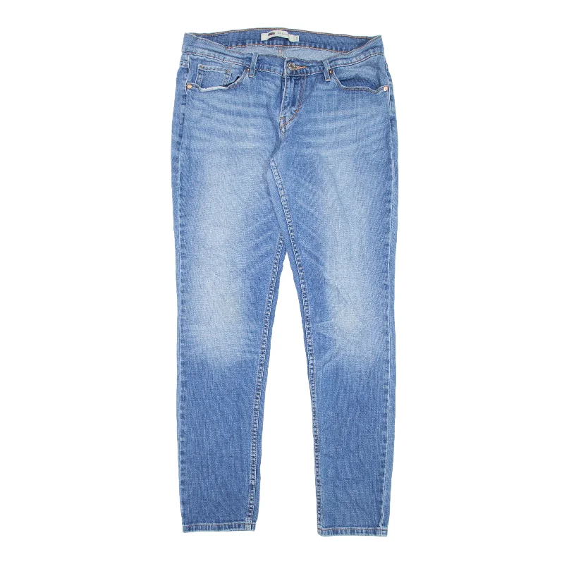 LEVI'S 524 Jeans Blue Denim Slim Skinny Stone Wash Womens W29 L32 Comfortable Full-Length Denim Jeans