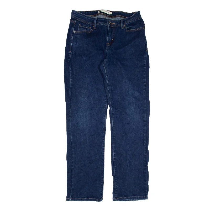 LEVI'S 529 Curvy Jeans Blue Denim Regular Straight Womens W28 L32 Trendy Classic Fit Jeans