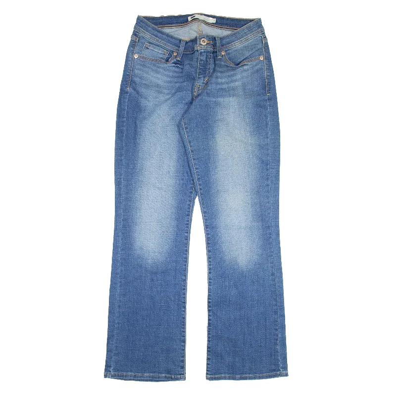 LEVI'S 529 Curvy Jeans Blue Denim Regular Bootcut Womens W30 L32 Casual Wide-Legged Denim Jeans