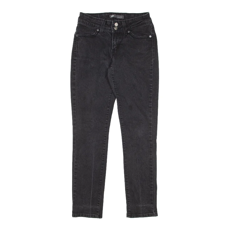 LEVI'S 529 Curvy Jeans Black Denim Slim Skinny Womens W27 L32 Classic Slim Fit Jeans