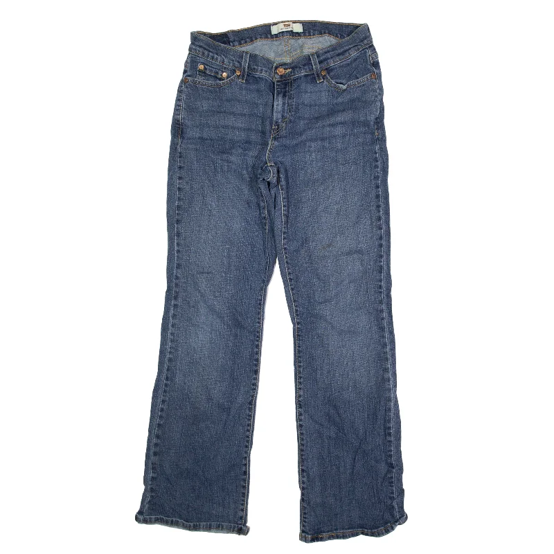 LEVI'S 529 Curvy Jeans Blue Denim Regular Bootcut Womens W32 L20 Trendy Button-Up High-Waist Jeans
