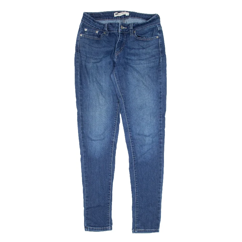 LEVI'S 535 Legging Jeans Blue Denim Slim Skinny Womens W26 L28 Comfortable Zip-Up Skinny Jeans