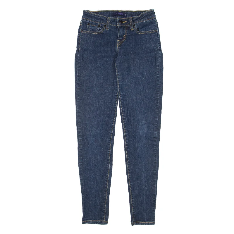 LEVI'S 535 Legging Jeans Blue Denim Slim Skinny Womens W23 L30 Stylish High-Rise Mom Jeans