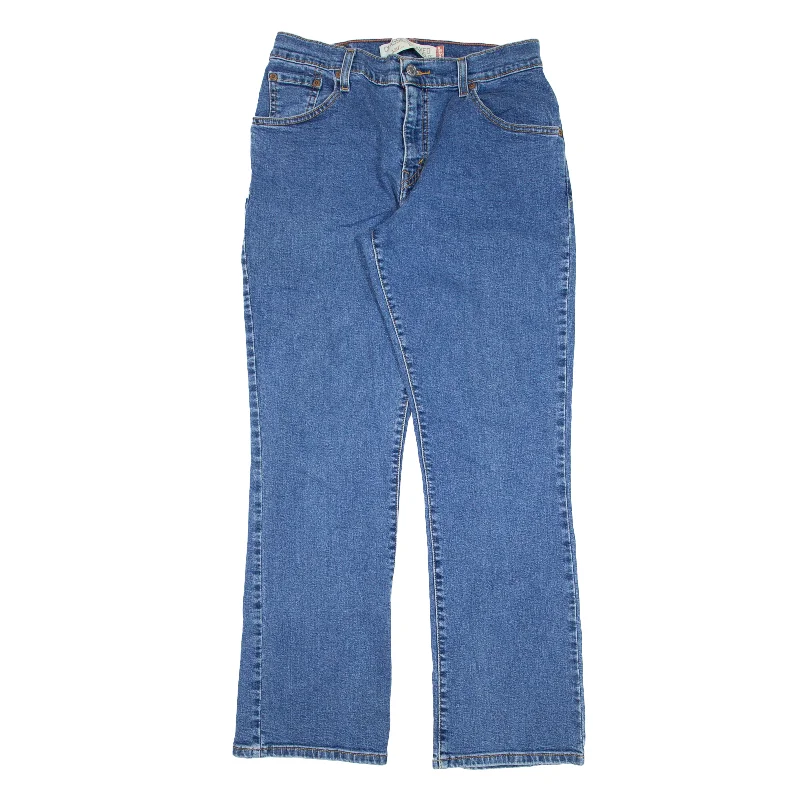 LEVI'S 550 Jeans Blue Denim Relaxed Bootcut Womens W28 L29 Comfortable Stretch Denim Jeans