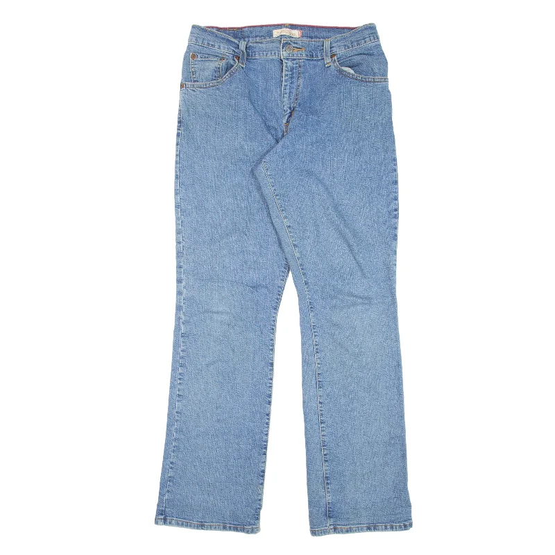 LEVI'S 550 Jeans Blue Denim Relaxed Bootcut Womens W28 L31 Stylish Shredded Denim Jeans