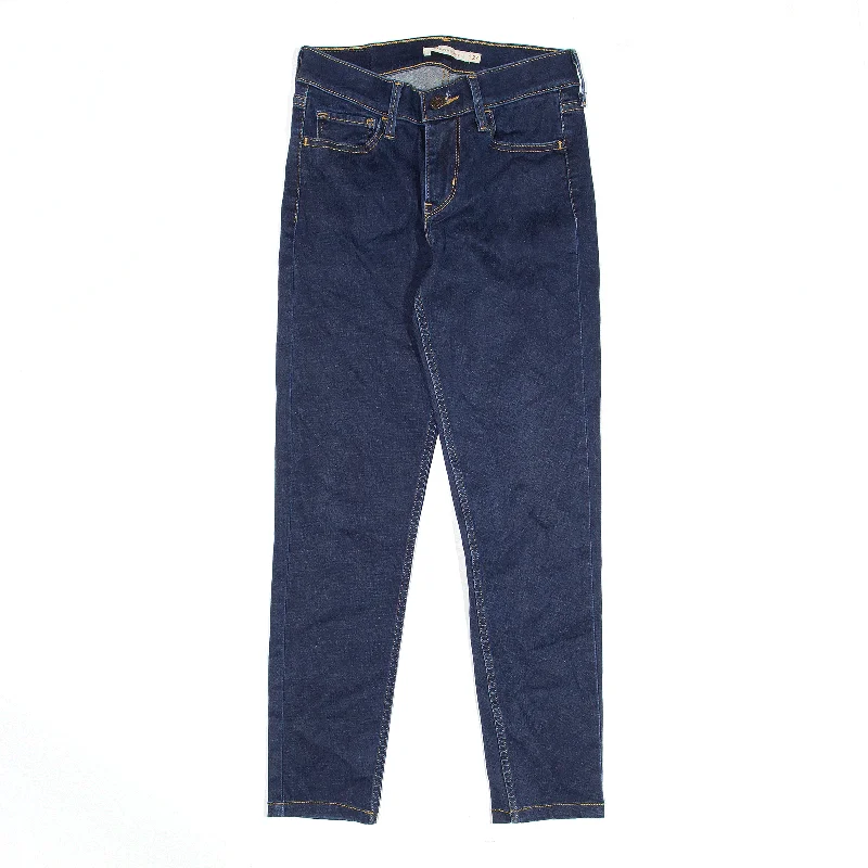 LEVI'S 710 Jeans Blue Denim Slim Skinny Womens W24 L25 Trendy Classic Fit Jeans