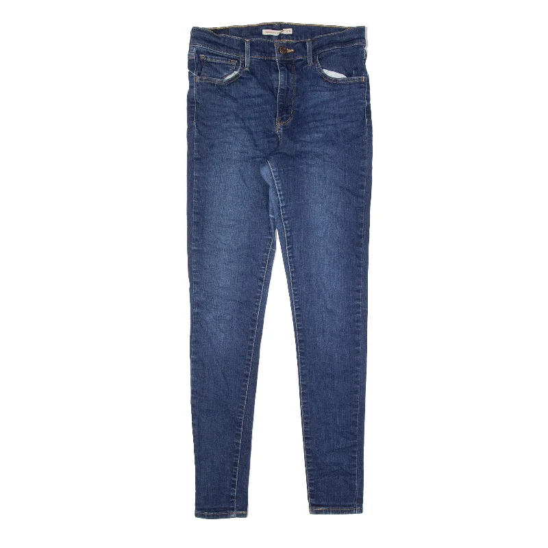 LEVI'S 720 High Rise Jeans Blue Denim Regular Skinny Womens W28 L30 Trendy Button-Up High-Waist Jeans