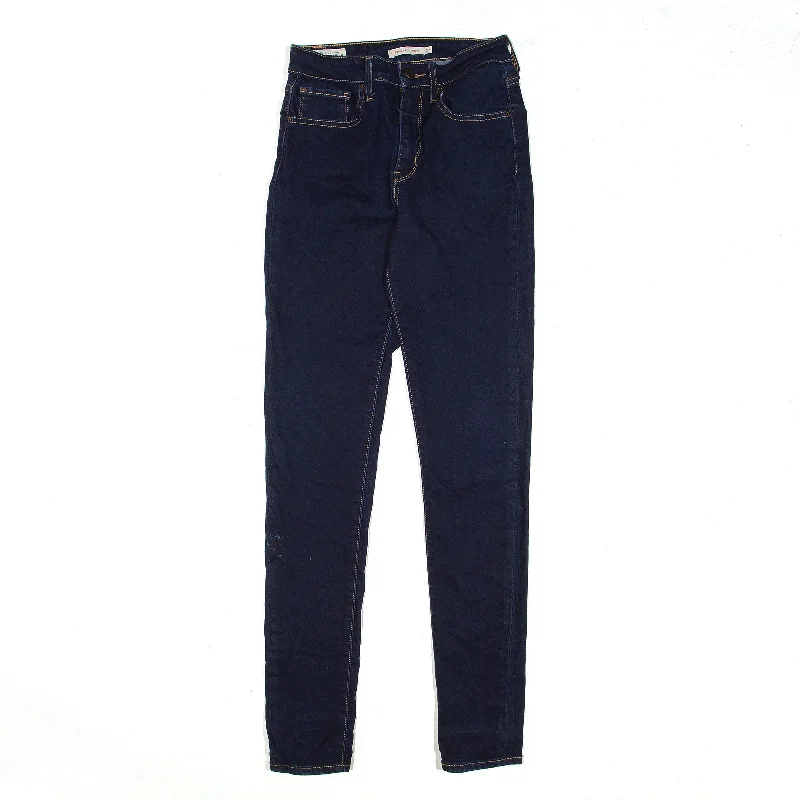 LEVI'S 721 High Rise BIG E Blue Denim Slim Skinny Jeans Womens W24 L32 Stylish High-Waisted Denim