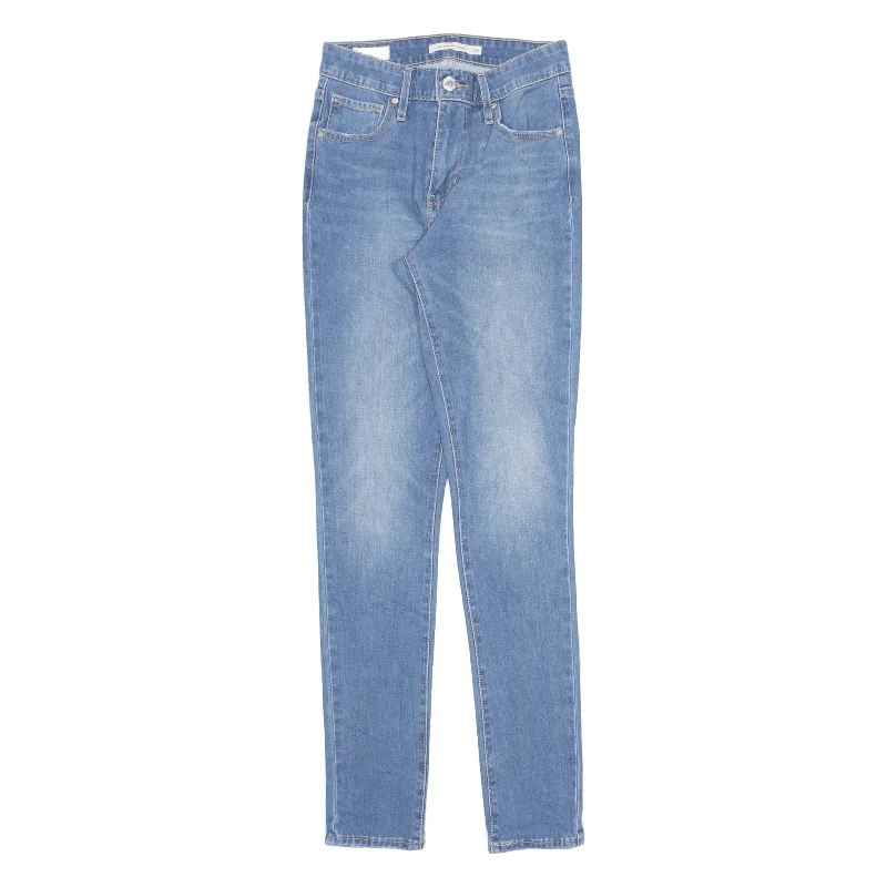 LEVI'S 721 High Rise BIG E Jeans Blue Denim Slim Skinny Stone Wash Womens W26 L30 Chic Rolled Cuff Denim Jeans LEVI'S 721 High Rise BIG E Jeans Blue Denim Slim Skinny Stone Wash Womens W26 L30 Chic Rolled Cuff Denim Jeans