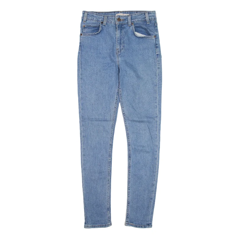 LEVI'S 721 High Rise Jeans Blue Denim Slim Skinny Womens W27 L30 Fashionable Mom Jeans