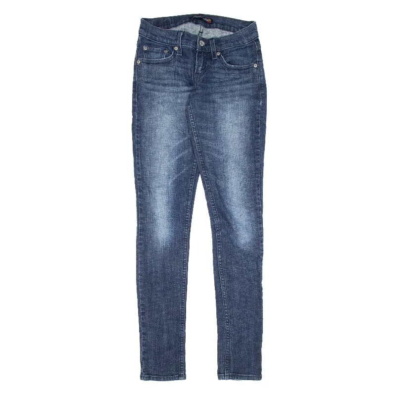 LEVI'S Jeans Blue Denim Slim Skinny Womens W24 L31 Stylish Paperbag Waist Denim