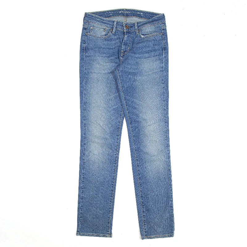 LEVI'S Classic Rise Blue Denim Slim Straight Jeans Womens W27 L32 Casual Straight-Leg Jeans