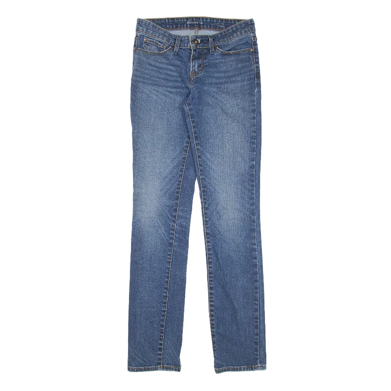 LEVI'S Jeans Blue Denim Slim Straight Stone Wash Womens W25 L32 Casual Bootcut Ripped Jeans