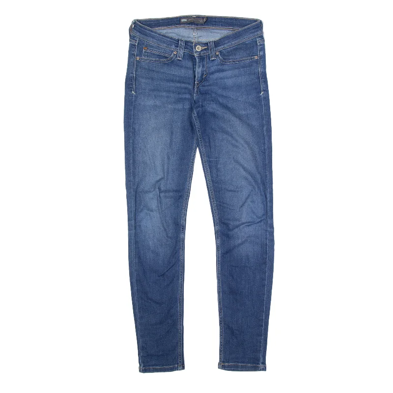 LEVI'S Low Rise Jeans Blue Denim Slim Skinny Stone Wash Womens W27 L32 Chic Faded Blue Jeans