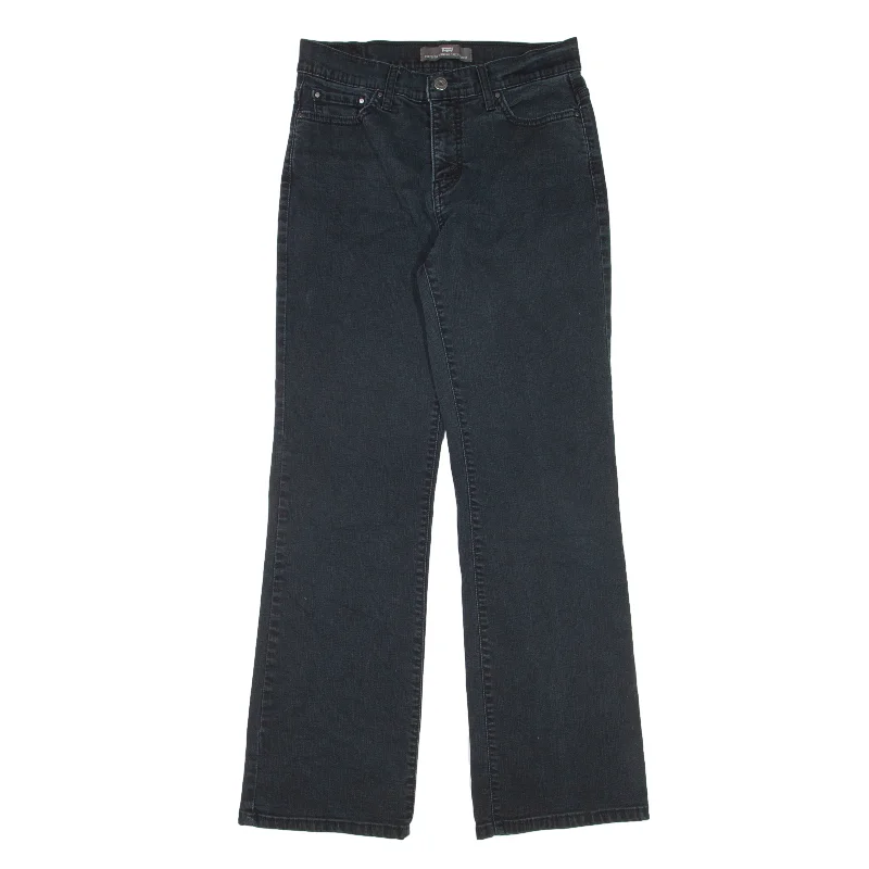 LEVI'S Perfectly Slimming Jeans Black Denim Regular Bootcut Womens W26 L29 Elegant Bootcut Fit Jeans