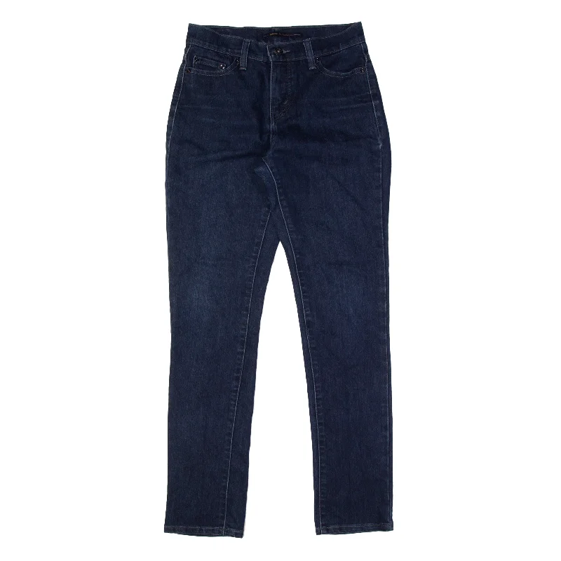 LEVI'S Slimming 512 Jeans Blue Denim Slim Skinny Womens W26 L30 Elegant Dark-Wash Bootcut Jeans