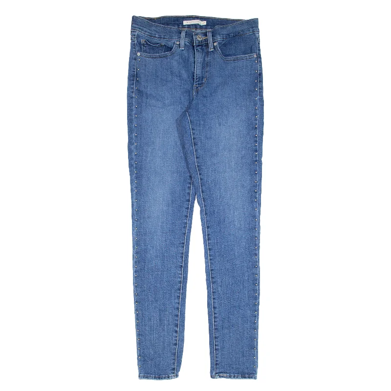 LEVI'S Studded 311 Shaping Jeans Blue Denim Slim Skinny Womens W27 L30 Casual Skinny Fit Jeans