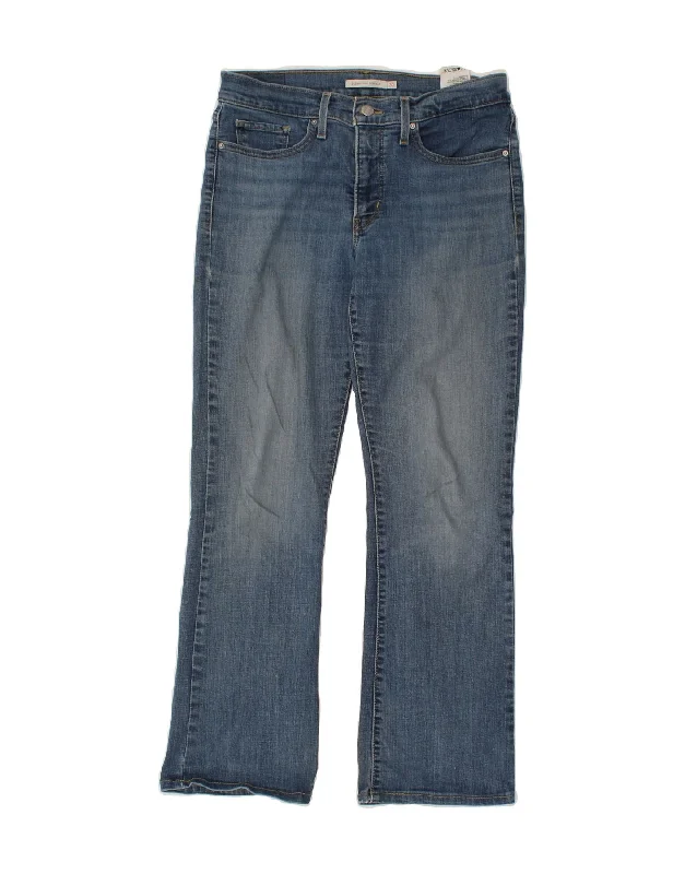 LEVI'S Womens 315 Shaping Bootcut Jeans  W30 L30 Blue Cotton Elegant Dark-Wash Bootcut Jeans