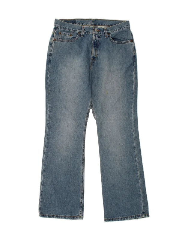 LEVI'S Womens 515 Low Waist Bootcut Jeans US 12 Large W32 L32 Blue Cotton Trendy Low-Rise Slim Jeans