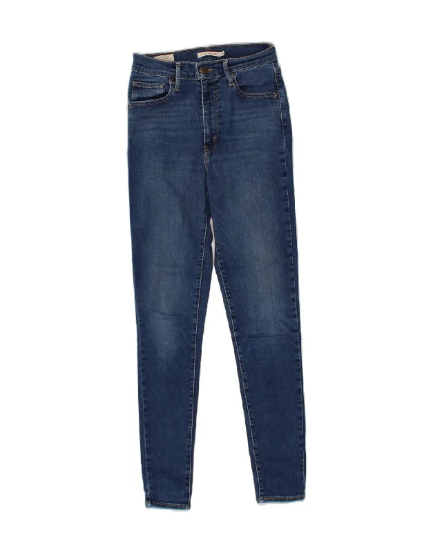 LEVI'S Womens Mile High Super Skinny Jeans W28 L30 Blue Cotton Fashionable Mom Jeans