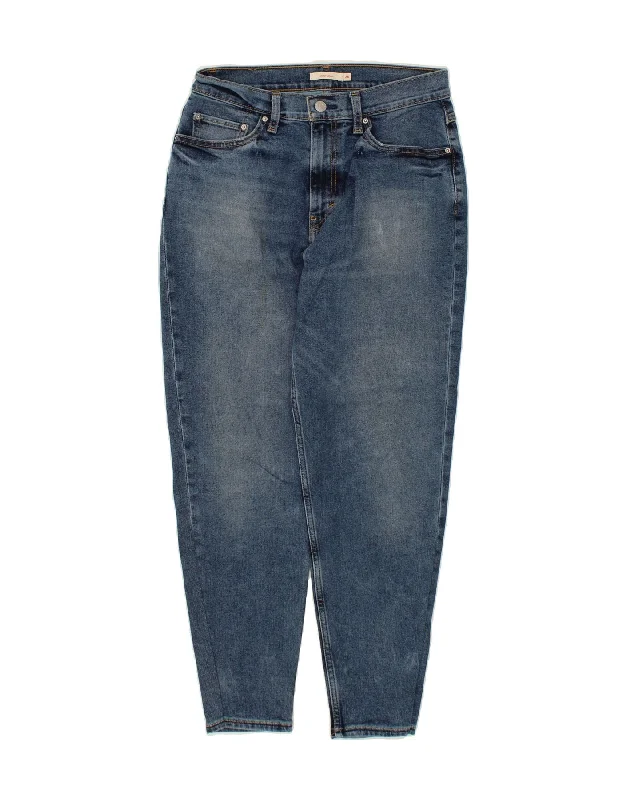LEVI'S Womens Mom Jean Tapered Jeans W28 L26 Blue Stylish Paperbag Waist Denim
