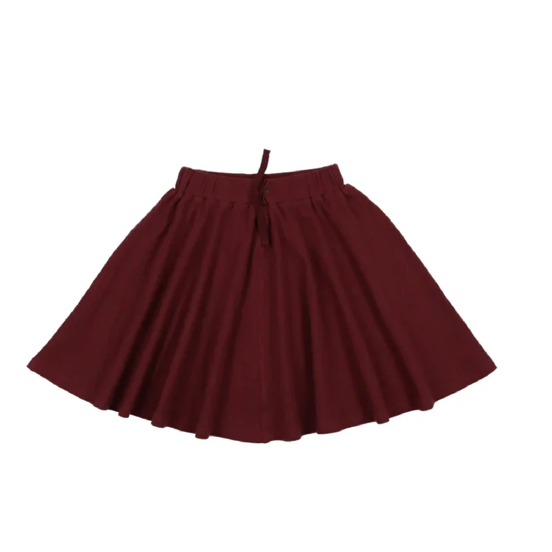 Lil Legs Skirt Burgundy linen skirt relaxed