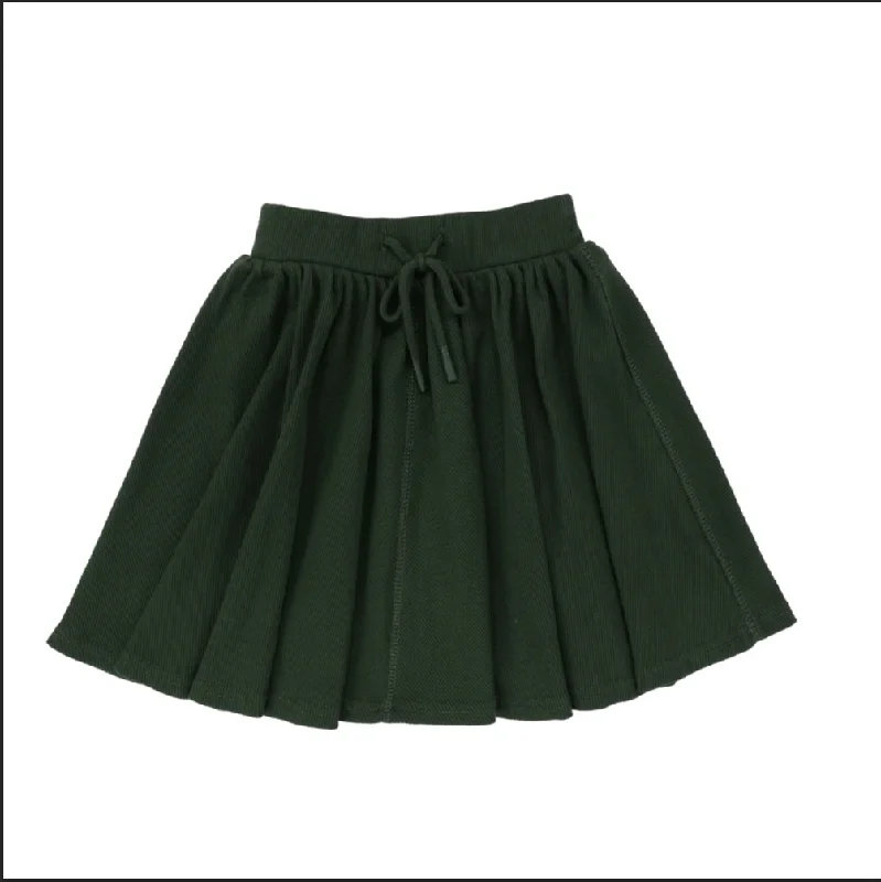 Lil Legs Skirt Green leather skirt sleek