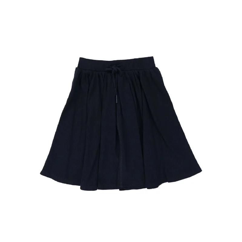 Lil Legs Skirt Navy leather skirt bold