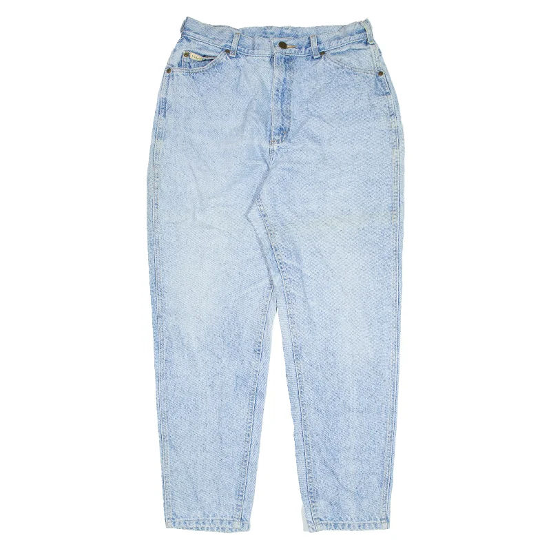 LL BEAN Jeans Blue Denim Regular Mom Womens W28 L28 Trendy Paperbag Waist Jeans