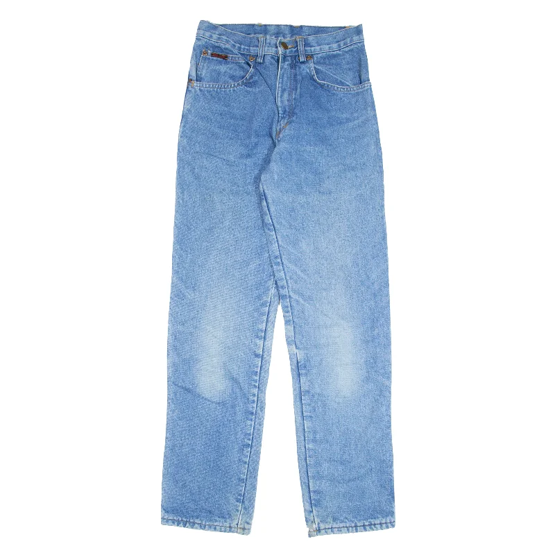 MAJOR Jeans Blue Denim Slim Straight Womens W24 L30 Trendy Layered Pocket Jeans