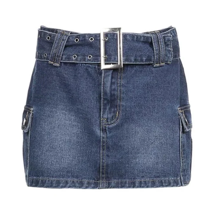 Mercury Rising Y2K Denim Skirt velvet skirt luxury