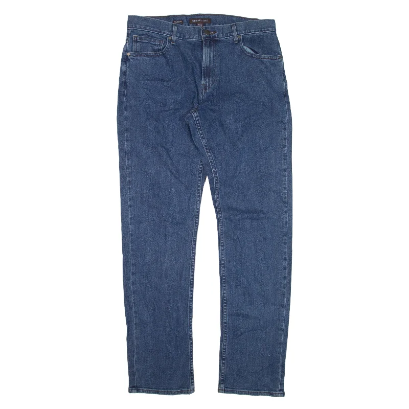 MICHAEL KORS Jeans Blue Denim Slim Straight Womens W30 L32 Trendy Colored Denim Jeans