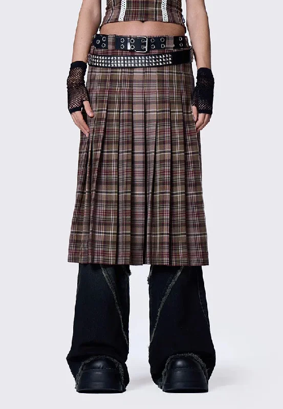 Minga London - Nenna Pleated Tartan - Skirt lace skirt delicate