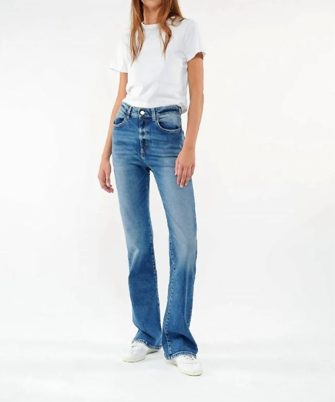Natie Jeans In Blue Fashionable Slouchy Fit Jeans
