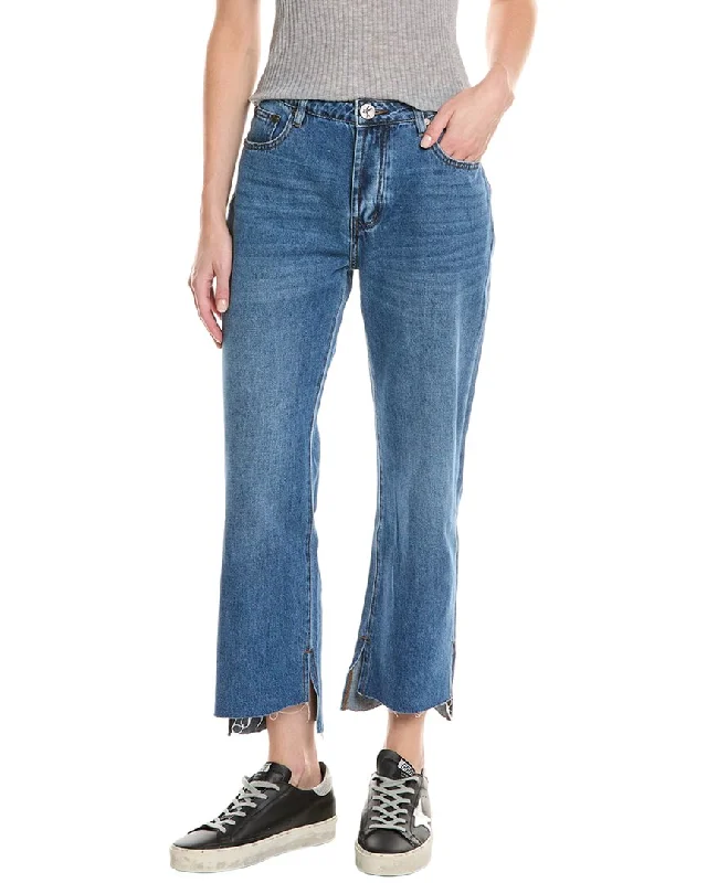 One Teaspoon Hooligans Bay Blue Relaxed Jean Comfortable Mid-Rise Jeans