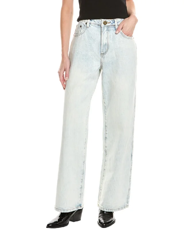 One Teaspoon Jackson Florence Wide Leg Jean Fashionable White Denim Jeans