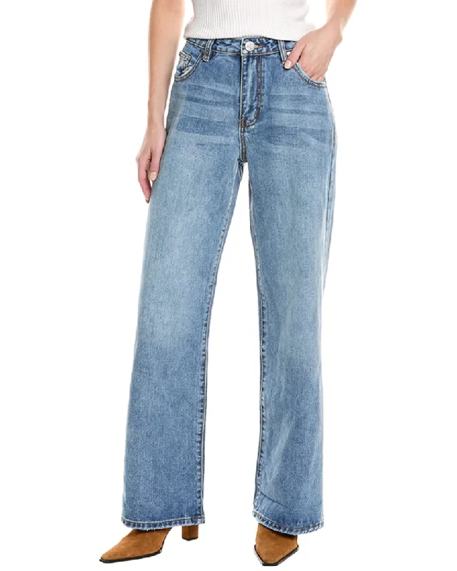 One Teaspoon Jackson Hollywood Wide Leg Jean Trendy Vintage Denim Jeans