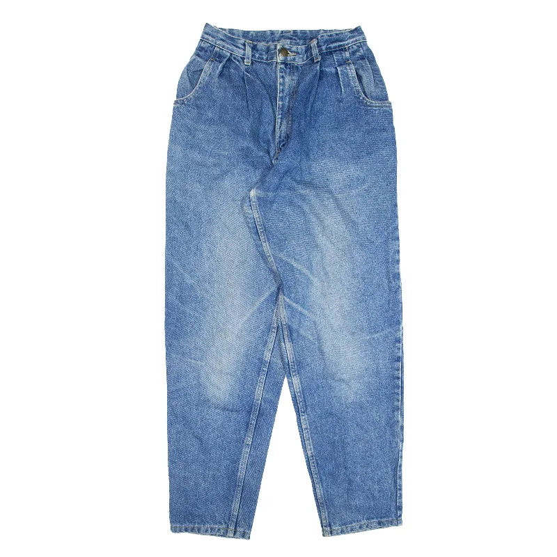 PANTASHOP Jeans Blue Denim Regular Mom Womens W24 L29 Fashionable Straight Fit Denim